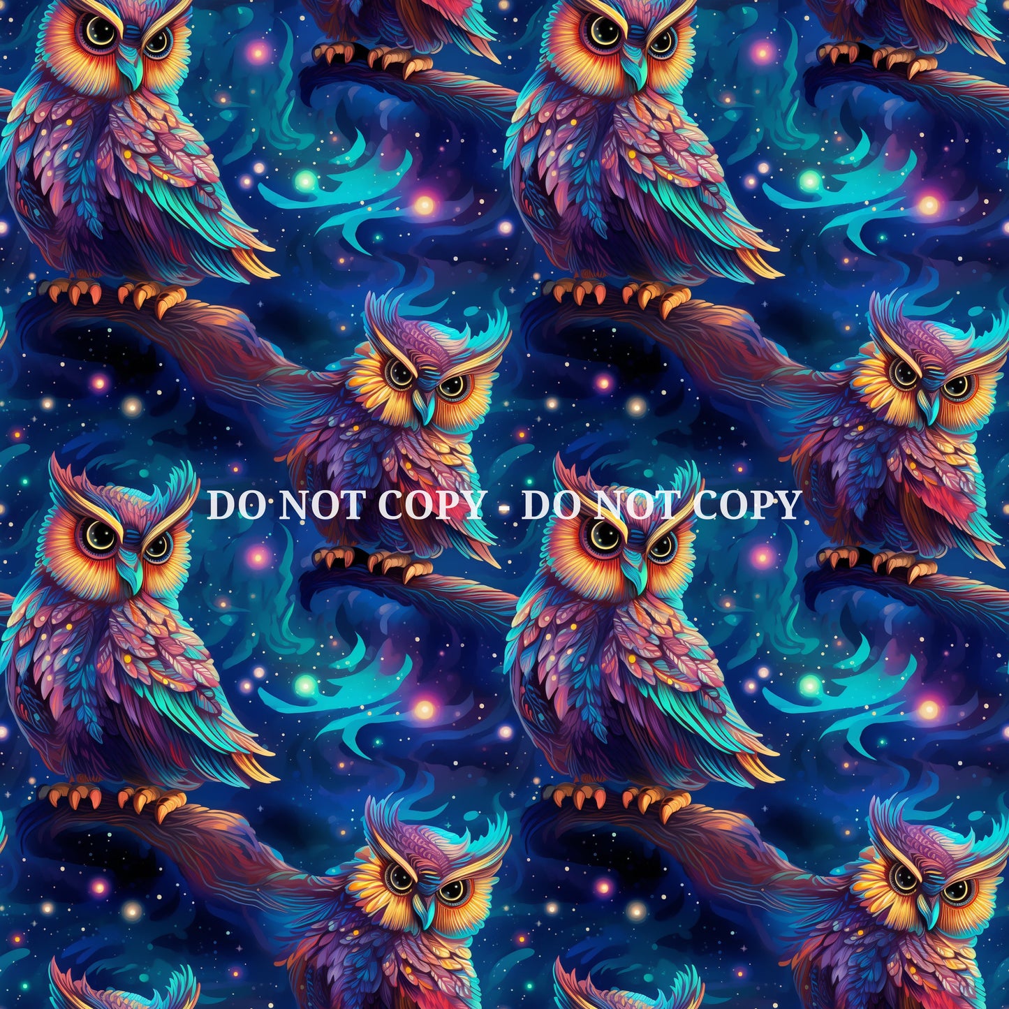 NEON OWL PATTERN VINYL - MULTIPLE VARIATIONS