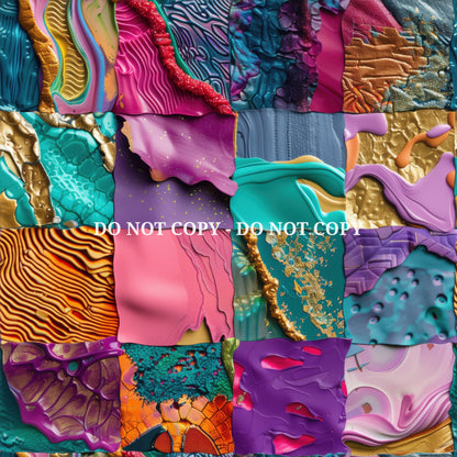 3D COLORFUL ABSTRACT PATTERN VINYL - MULTIPLE VARIATIONS