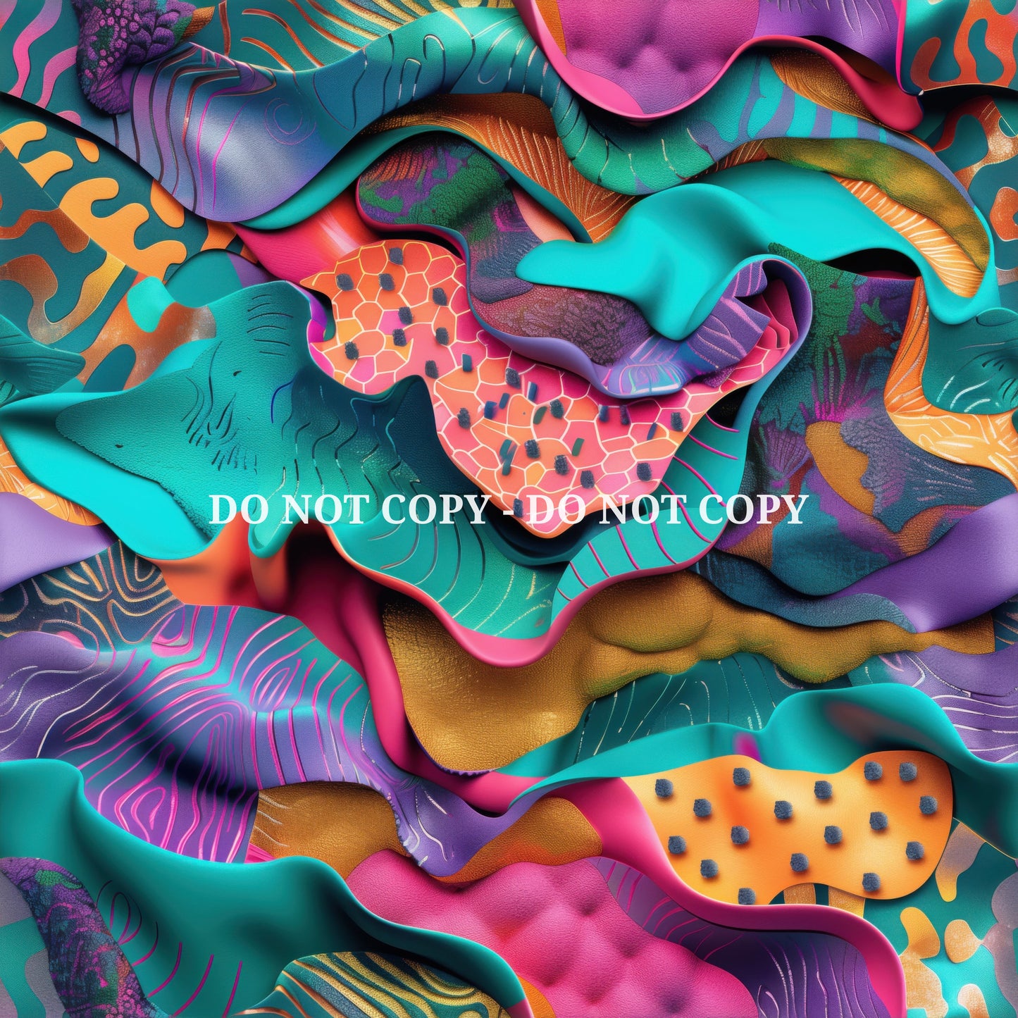 3D COLORFUL ABSTRACT PATTERN VINYL - MULTIPLE VARIATIONS