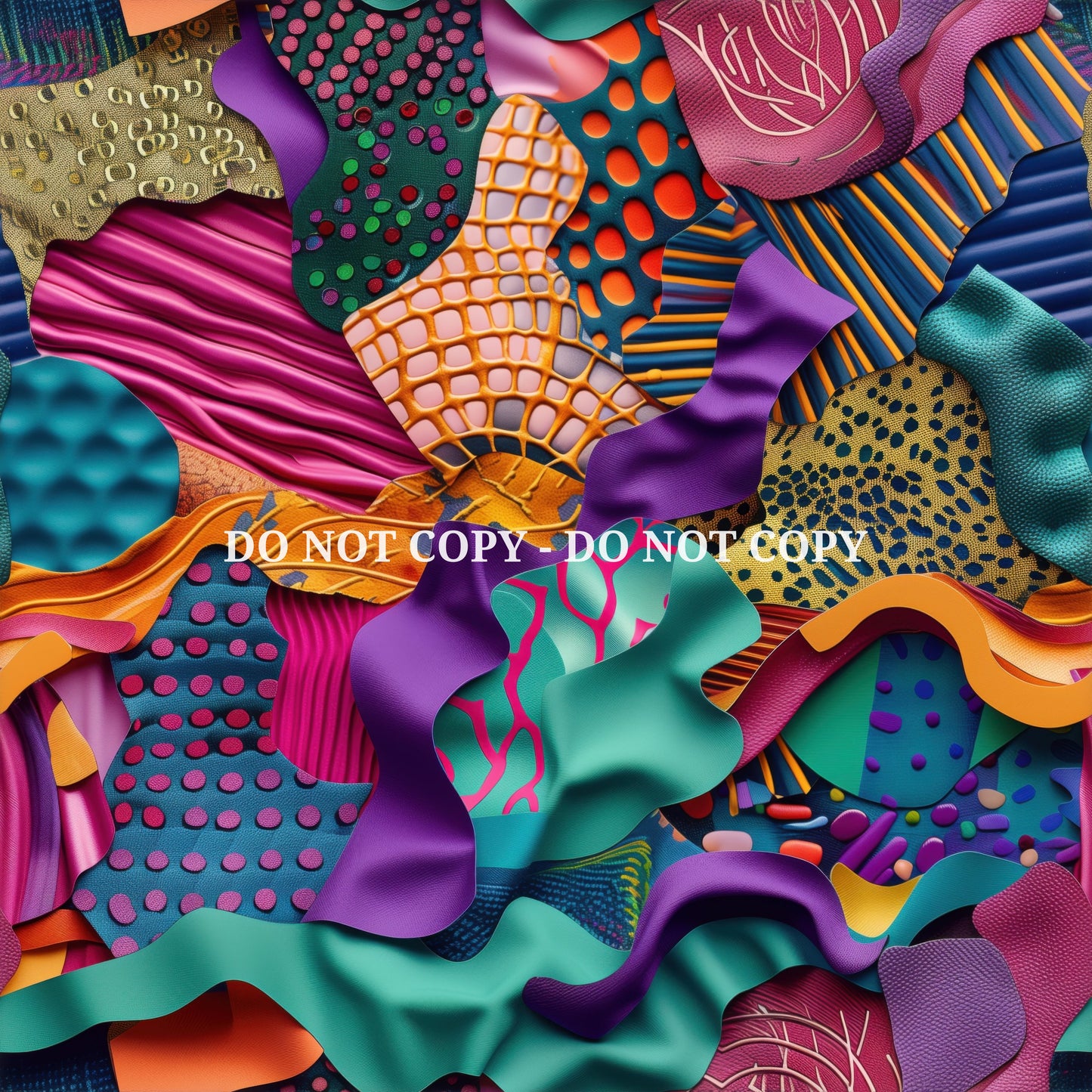 3D COLORFUL ABSTRACT PATTERN VINYL - MULTIPLE VARIATIONS