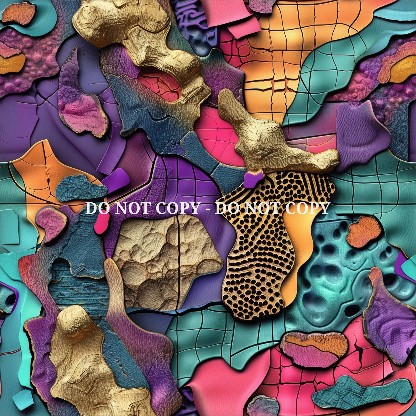 3D COLORFUL ABSTRACT PATTERN VINYL - MULTIPLE VARIATIONS