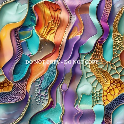 3D COLORFUL ABSTRACT PATTERN VINYL - MULTIPLE VARIATIONS