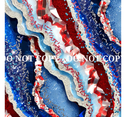 PATRIOTIC GLAM AGATE PATTERN VINYL - MULTIPLE VARIATIONS