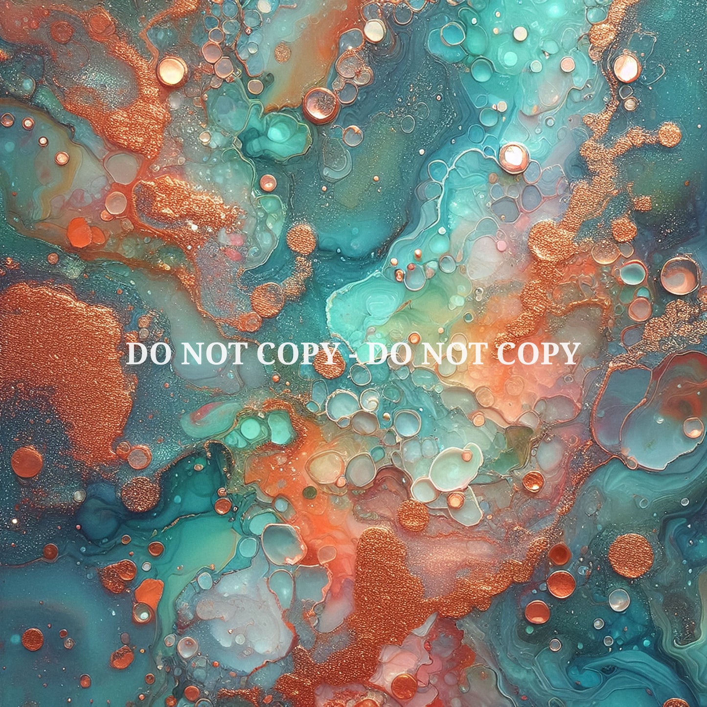TEAL AND ORANGE ALCOHOL INK - MULTIPLE VARIATIONS