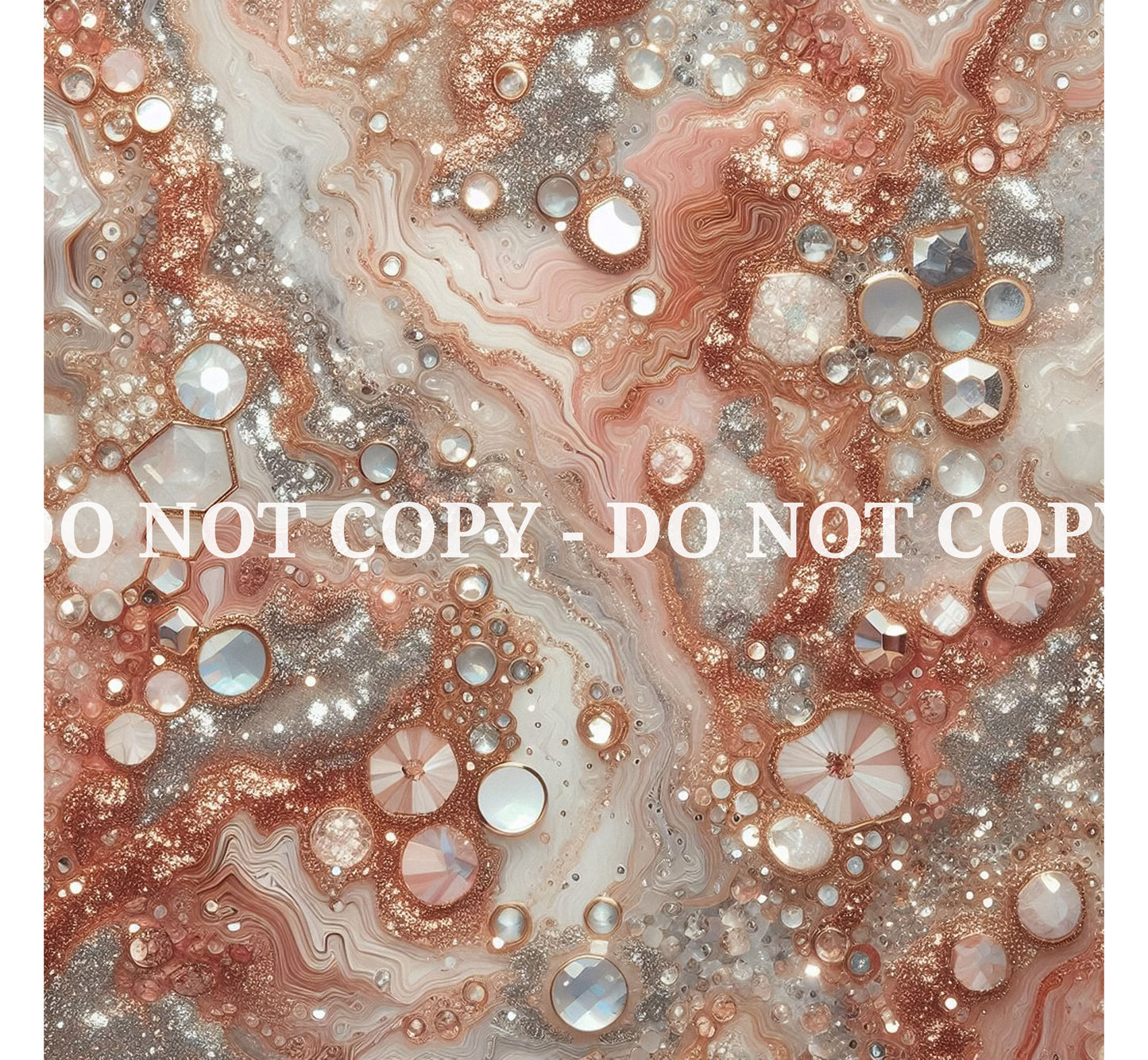 JEWELED ROSE GOLD AGATE PATTERN VINYL - MULTIPLE VARIATIONS