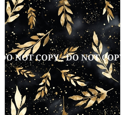 BLACK AND GOLD CHRISTMAS PATTERN VINYL - MULTIPLE VARIATIONS