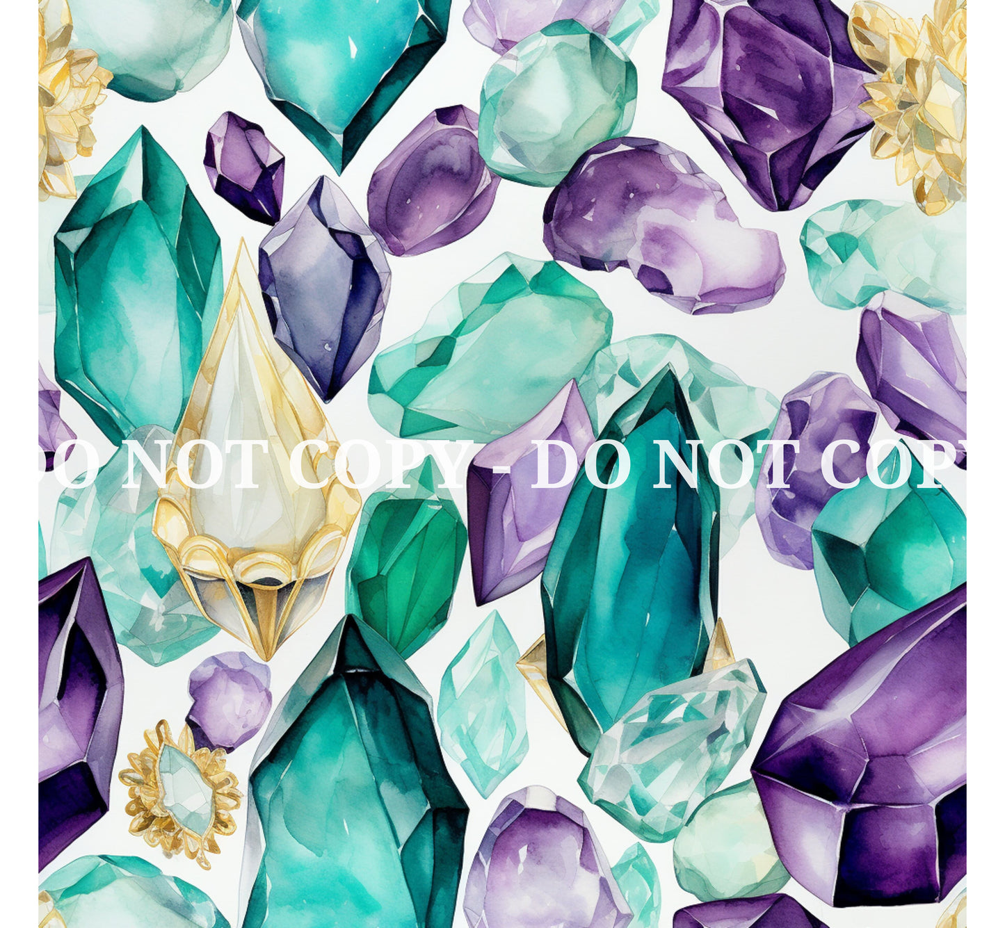 WATERCOLOR CRYSTALS PATTERN VINYL - MULTIPLE VARIATIONS