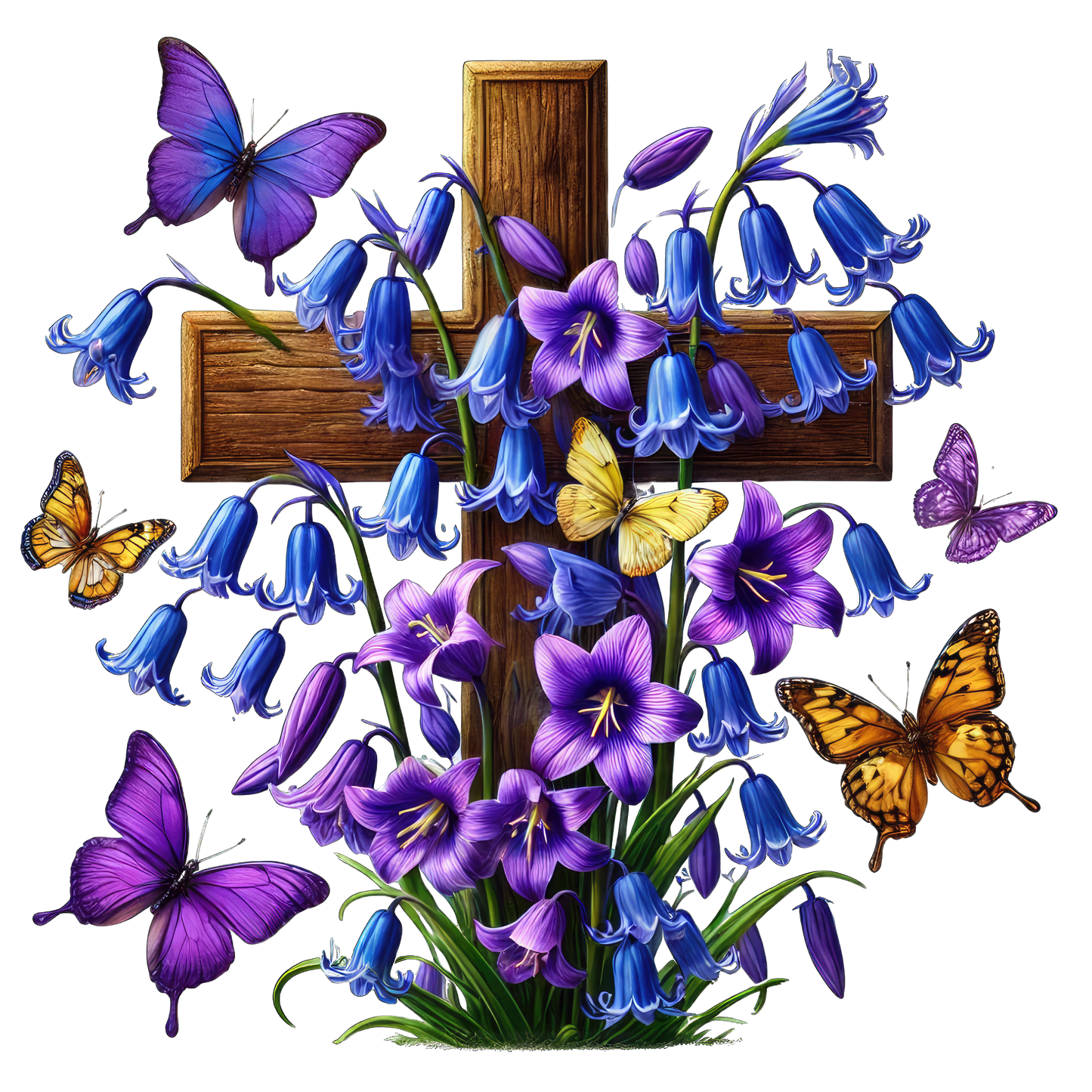 FLORAL CROSS - Decals
