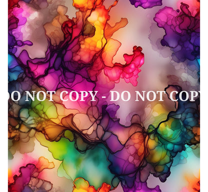 RAINBOW ALCOHOL INK PATTERN VINYL - MULTIPLE VARIATIONS