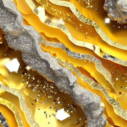 YELLOW GLAM AGATE PATTERN VINYL - MULTIPLE VARIATIONS