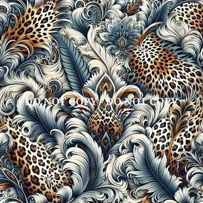 FEATHER LEOPARD PATTERN VINYL - MULTIPLE VARIATIONS - ELLIES CRAFTY CO DESIGN (Copy)