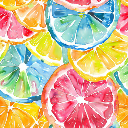 SLICES OF CITRUS PATTERN VINYL - MULTIPLE VARIATIONS