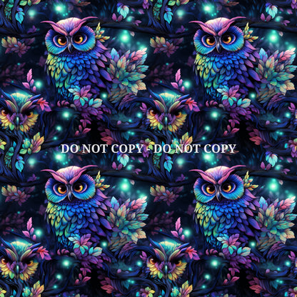 NEON OWL PATTERN VINYL - MULTIPLE VARIATIONS