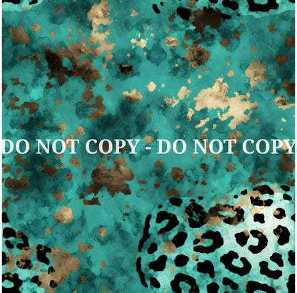 TURQUOISE LEOPARD PATTERN VINYL - MULTIPLE VARIATIONS