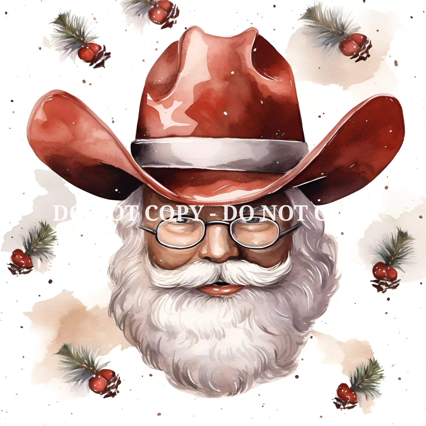 COWBOY CHRISTMAS PATTERN VINYL - MULTIPLE VARIATIONS