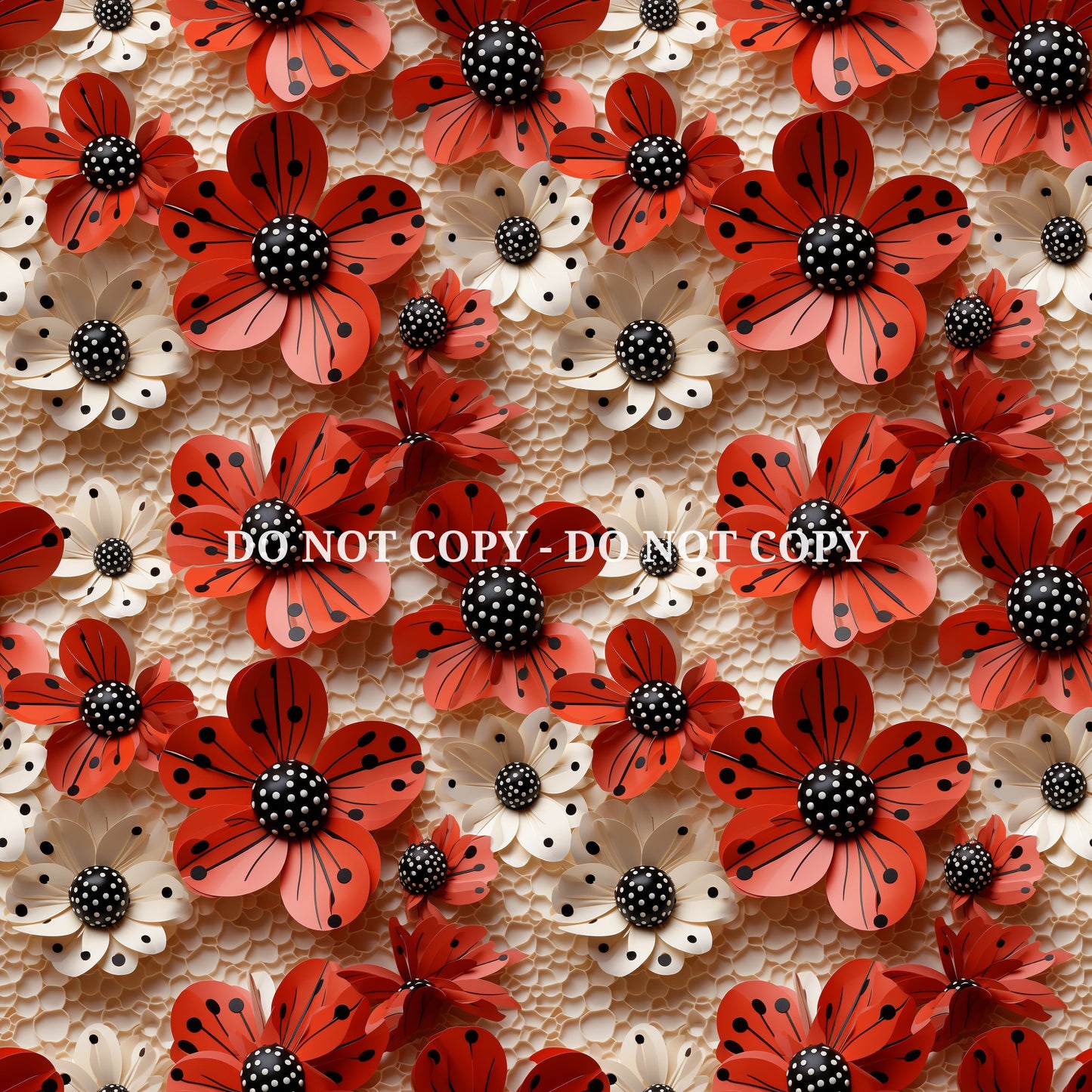 LADYBUG FLOWERS PATTERN VINYL - MULTIPLE VARIATIONS