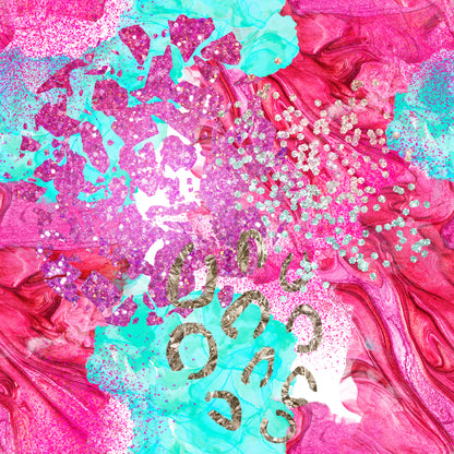 PINK AND MINT ABSTRACT - MULTIPLE VARIATIONS