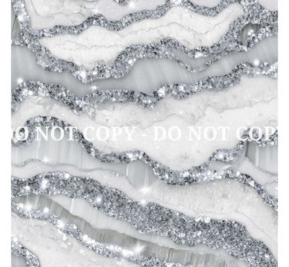 SILVER GLAM AGATE PATTERN VINYL - MULTIPLE VARIATIONS