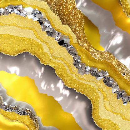 YELLOW GLAM AGATE PATTERN VINYL - MULTIPLE VARIATIONS