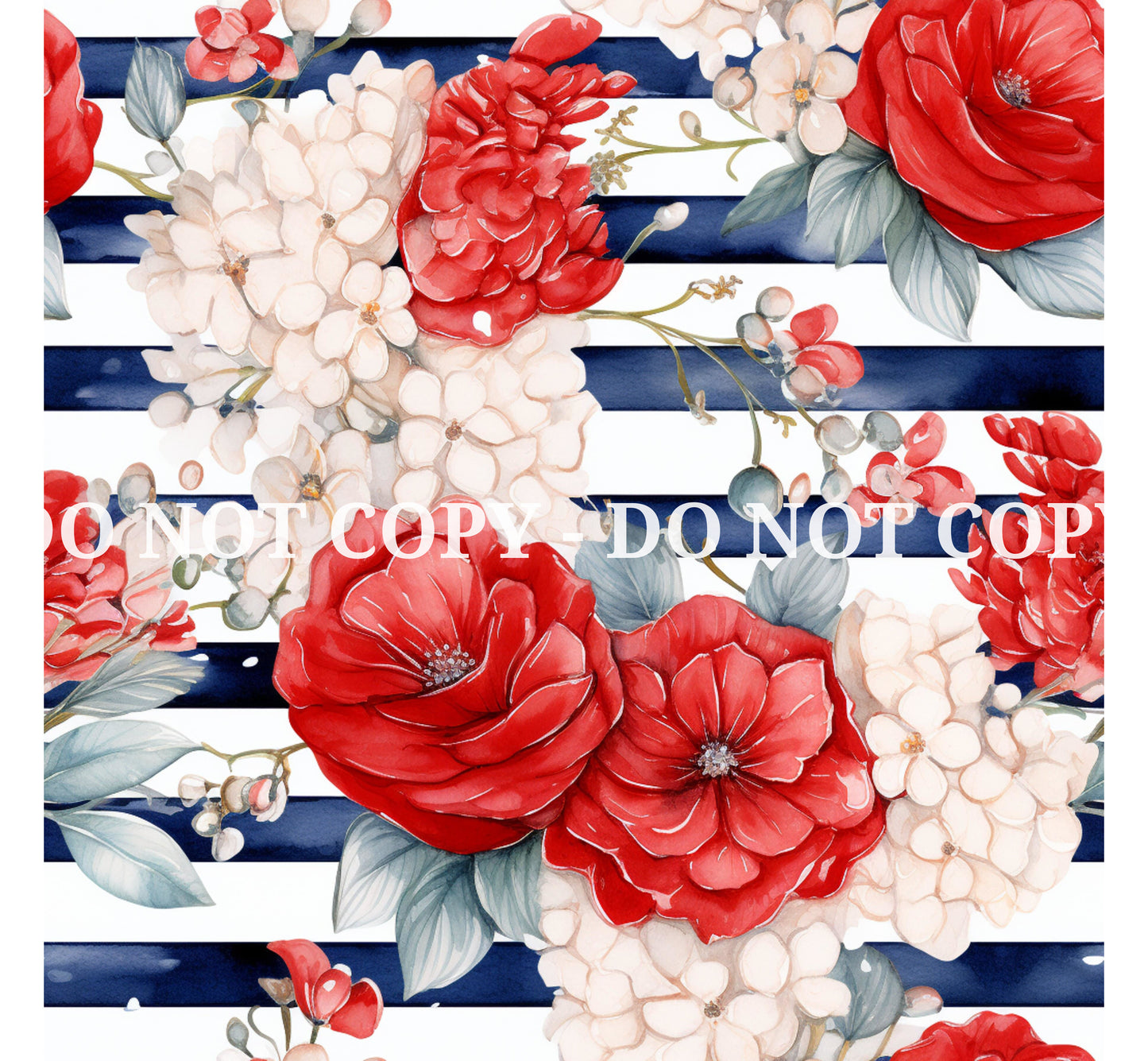 NAUTICAL WATERCOLOR PATTERN VINYL - MULTIPLE VARIATIONS