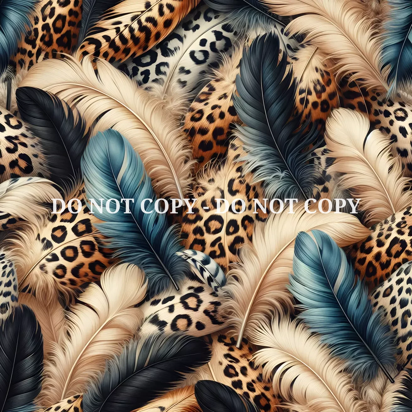 FEATHER LEOPARD PATTERN VINYL - MULTIPLE VARIATIONS - ELLIES CRAFTY CO DESIGN (Copy)