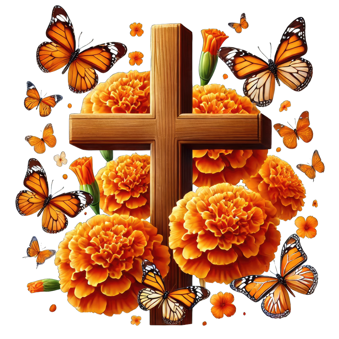 FLORAL CROSS - Decals
