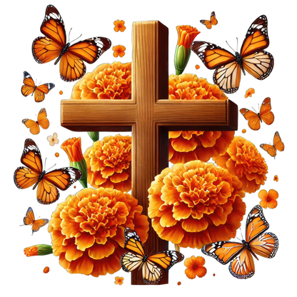 FLORAL CROSS - Decals