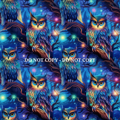 NEON OWL PATTERN VINYL - MULTIPLE VARIATIONS