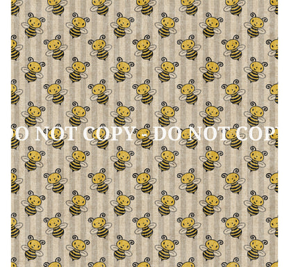 VINTAGE HONEYBEE PATTERN VINYL AND DECAL - MULTIPLE VARIATIONS