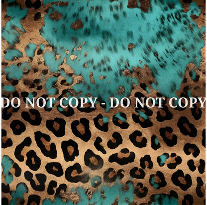 TURQUOISE LEOPARD PATTERN VINYL - MULTIPLE VARIATIONS