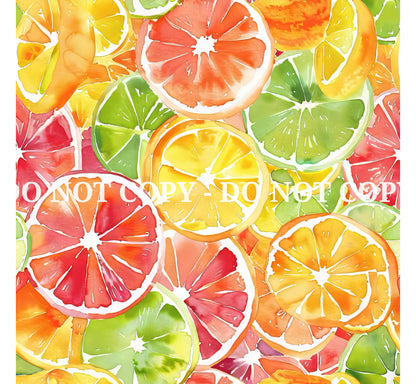 SLICES OF CITRUS PATTERN VINYL - MULTIPLE VARIATIONS