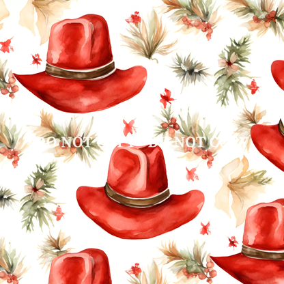 COWBOY CHRISTMAS PATTERN VINYL - MULTIPLE VARIATIONS