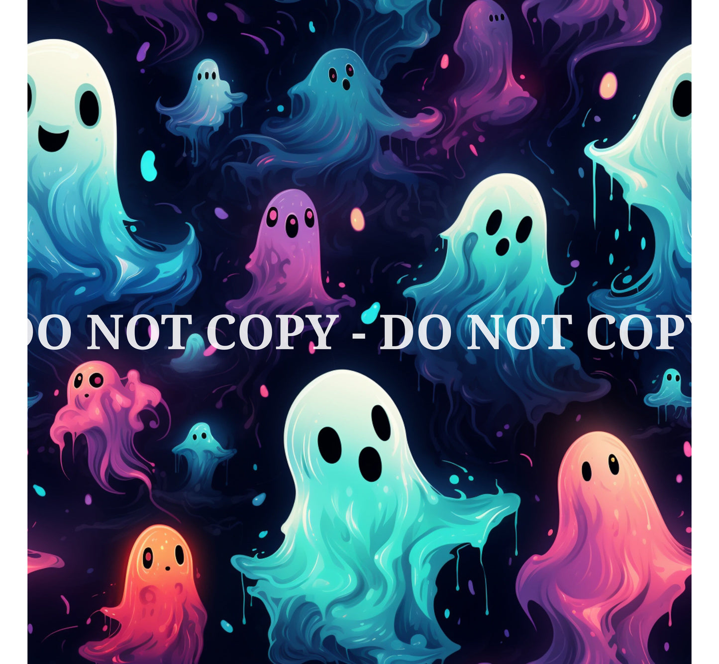 NEON HALLOWEEN PATTERN VINYL - MULTIPLE VARIATIONS