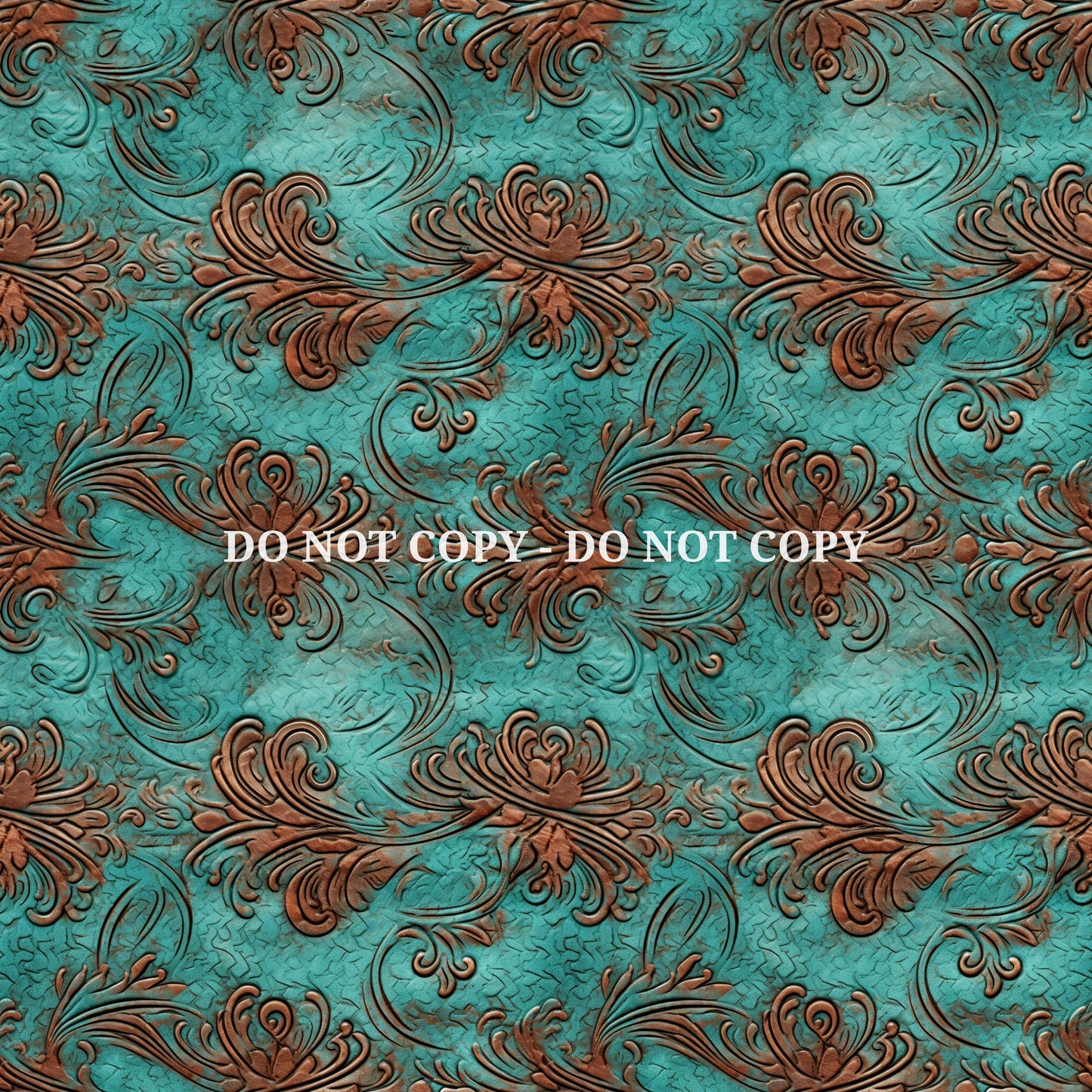 TURQUOISE COWGIRL TEXTURE PATTERN VINYL - MULTIPLE VARIATIONS