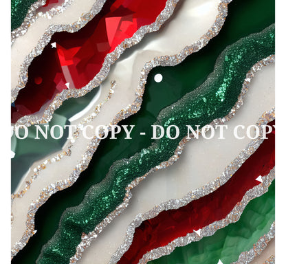 CHRISTMAS GLAM AGATE PATTERN VINYL - MULTIPLE VARIATIONS