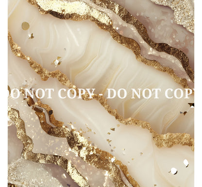 IVORY AND GOLD AGATE PATTERN VINYL - MULTIPLE VARIATIONS