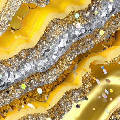 YELLOW GLAM AGATE PATTERN VINYL - MULTIPLE VARIATIONS