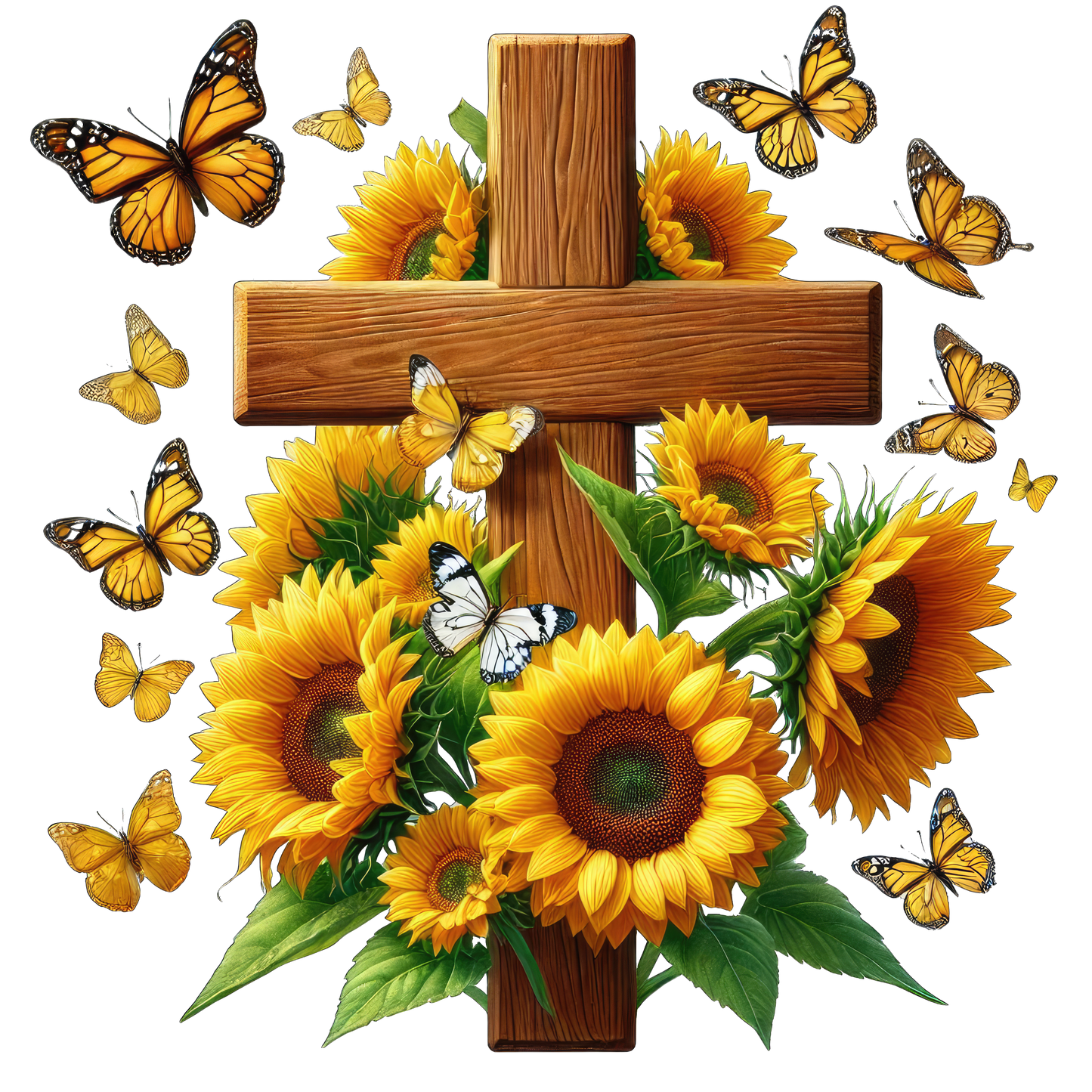 FLORAL CROSS - Decals