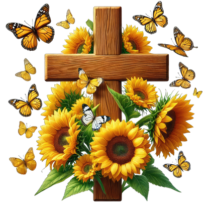 FLORAL CROSS - Decals