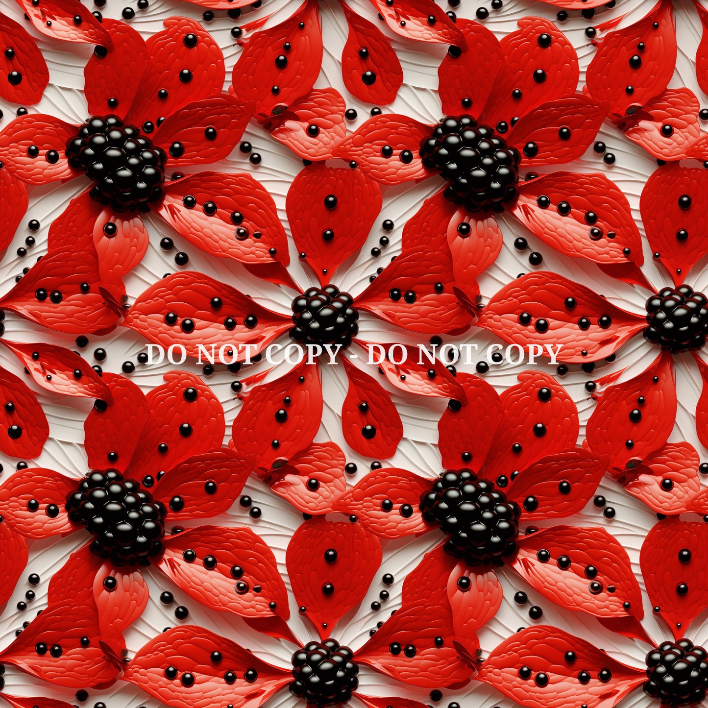 LADYBUG FLOWERS PATTERN VINYL - MULTIPLE VARIATIONS