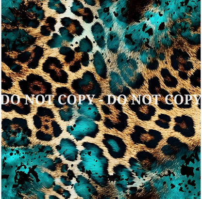 TURQUOISE LEOPARD PATTERN VINYL - MULTIPLE VARIATIONS