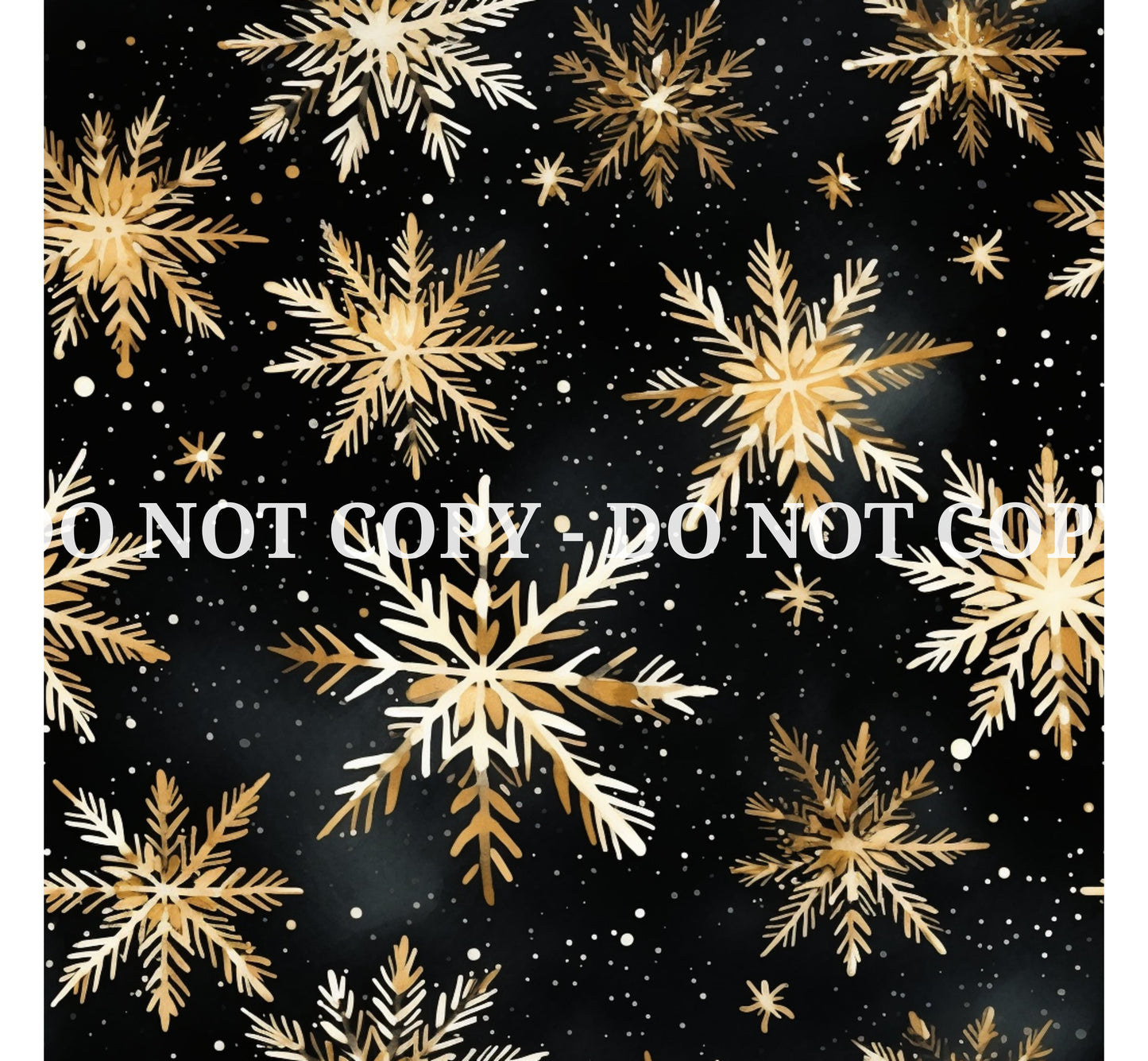 BLACK AND GOLD CHRISTMAS PATTERN VINYL - MULTIPLE VARIATIONS