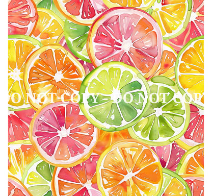 SLICES OF CITRUS PATTERN VINYL - MULTIPLE VARIATIONS