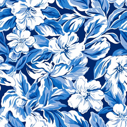 PREPPY WHITE AND BLUE FLORAL - MULTIPLE VARIATIONS