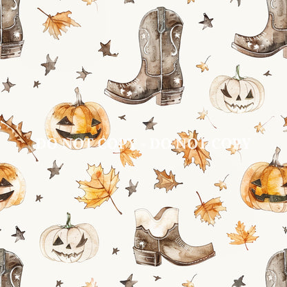 HALLOWEEN WESTERN PATTERN VINYL - MULTIPLE VARIATIONS