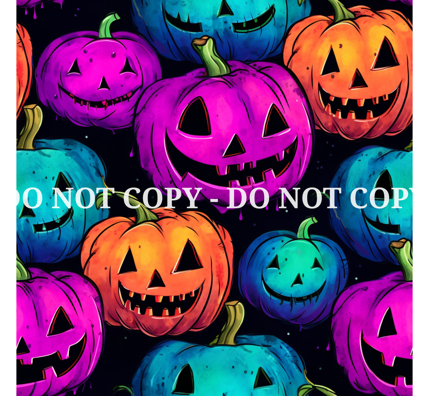 NEON HALLOWEEN PATTERN VINYL - MULTIPLE VARIATIONS