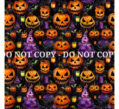 ALCOHOL INK HALLOWEEN PATTERN VINYL - MULTIPLE VARIATIONS