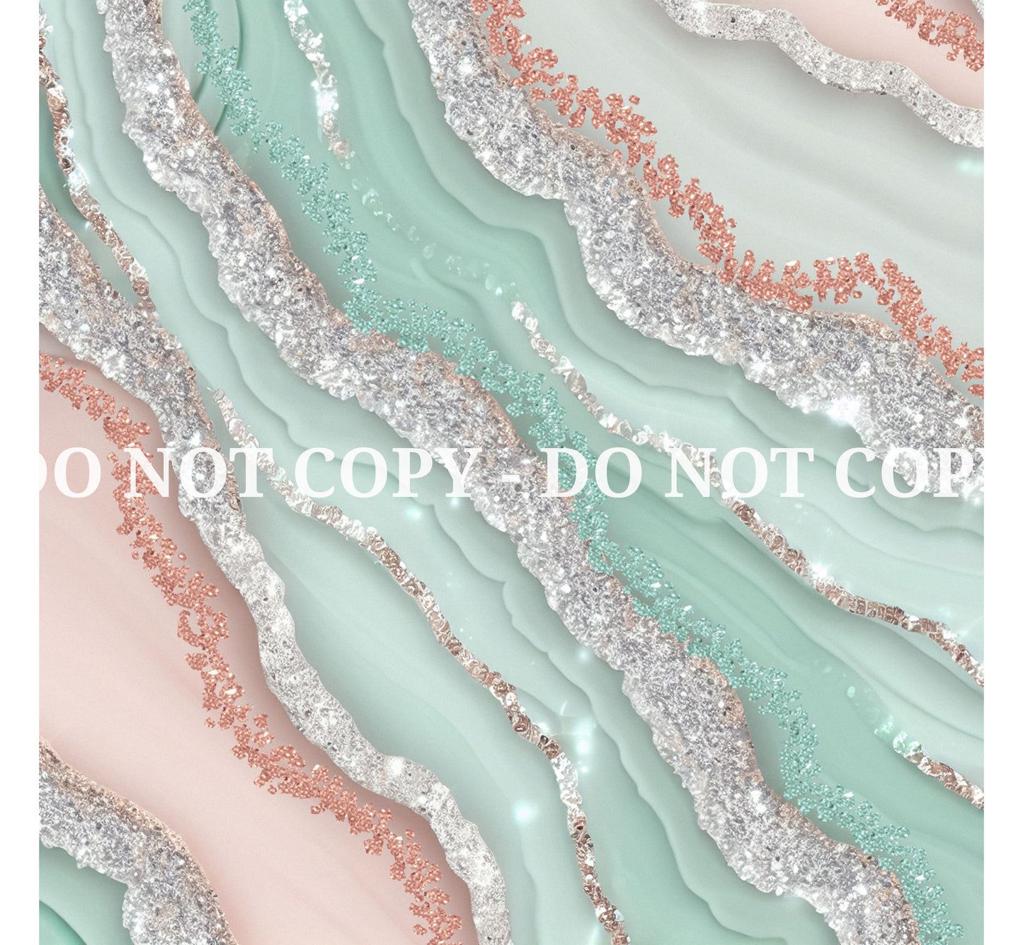 PEACH AND MINT GLAM AGATE PATTERN VINYL - MULTIPLE VARIATIONS