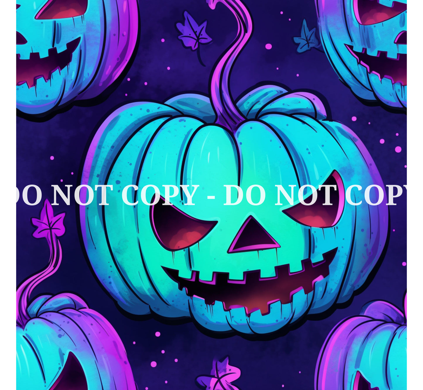 NEON HALLOWEEN PATTERN VINYL - MULTIPLE VARIATIONS