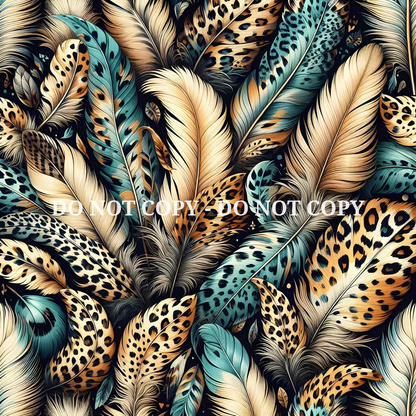 FEATHER LEOPARD PATTERN VINYL - MULTIPLE VARIATIONS - ELLIES CRAFTY CO DESIGN (Copy)